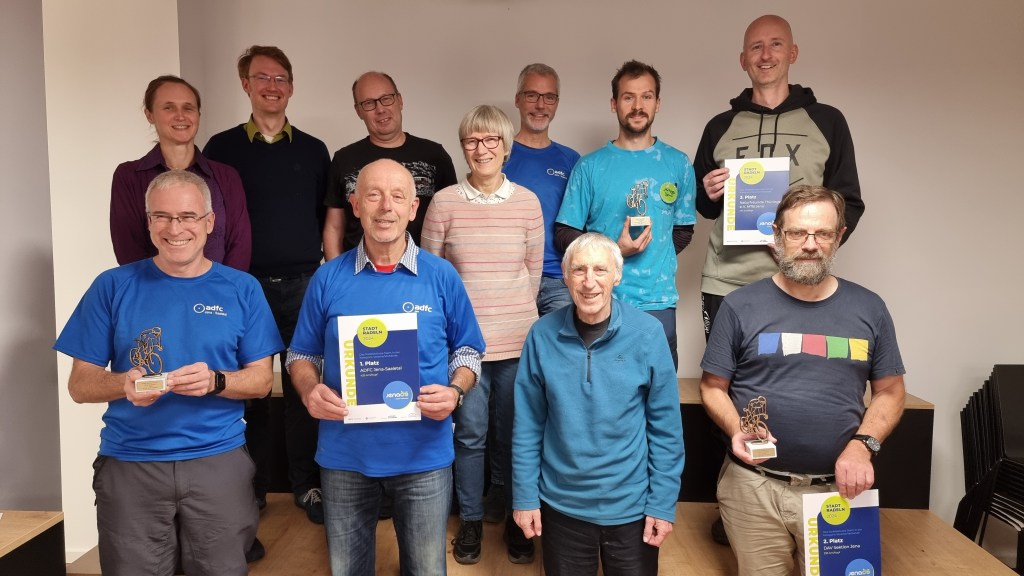 Siegerteams des STADTRADELNs 2024 in Jena&nbsp;geehrt