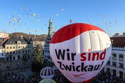 Zwickau startet mit Ballonaktion und viel Kultur in das Kulturhauptstadtjahr