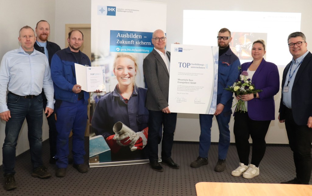 Meuselwitzer Betrieb ist TOP-Ausbildungsunternehmen 2025