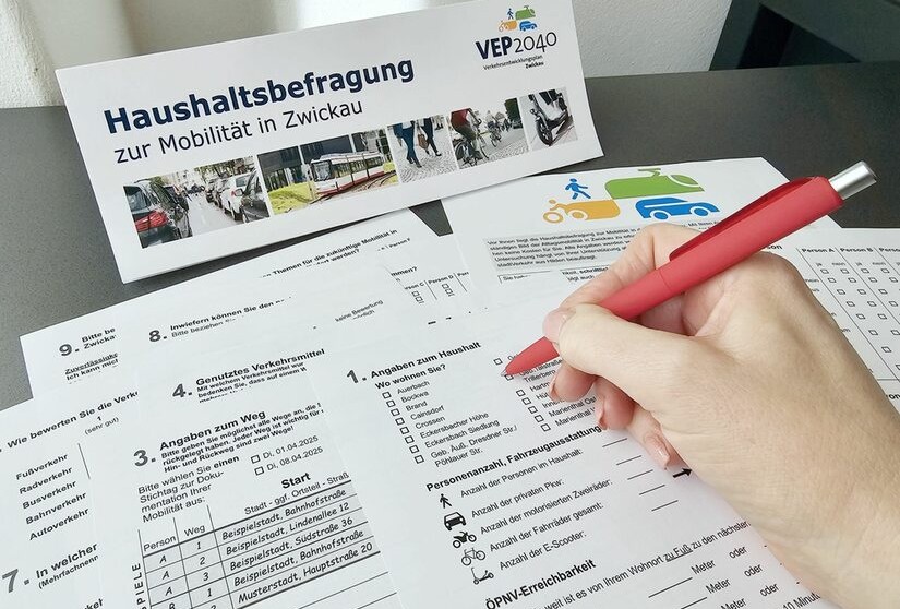Haushaltsbefragung zum Mobilitätsverhalten in&nbsp;Zwickau