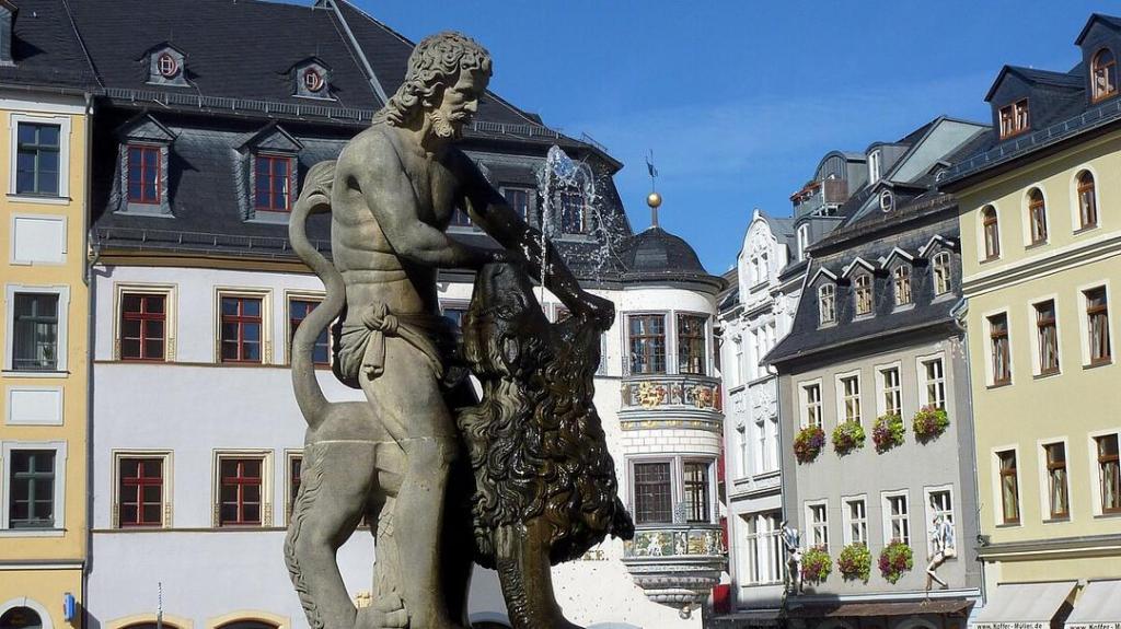 Sanierungsbedarf am Geraer&nbsp;Simsonbrunnen