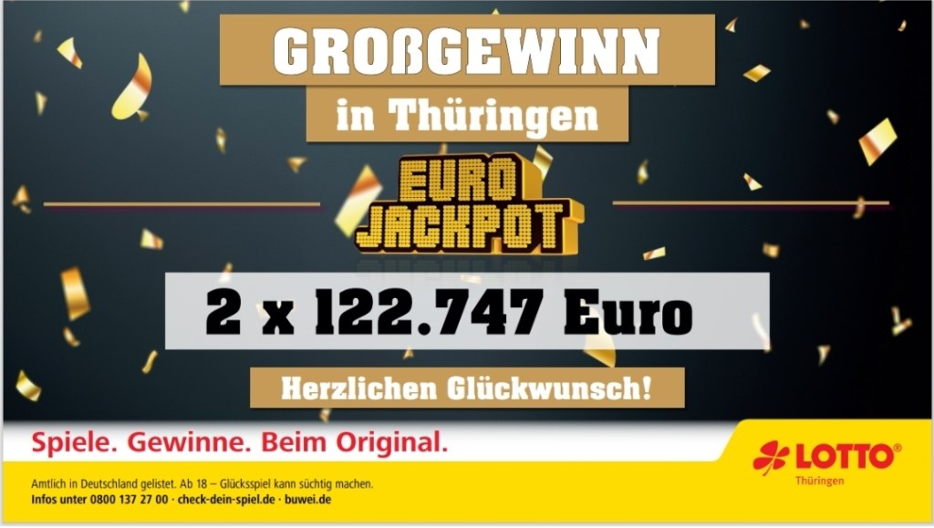 Zwei Thüringer Spieler gewinnen je über 122.000&nbsp;Euro