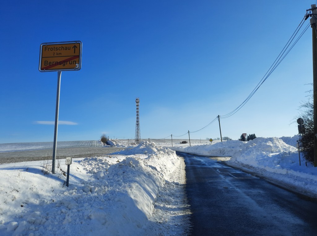 Bernsgrün und die Schneeverwehungen