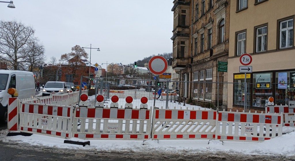 Sperrung der B94 in Greiz bis 28. Februar&nbsp;verlängert