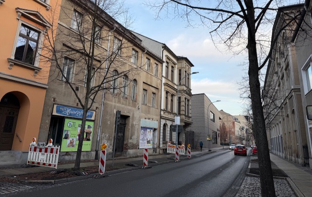 Gehwegsperrung in der Greizer&nbsp;Innenstadt